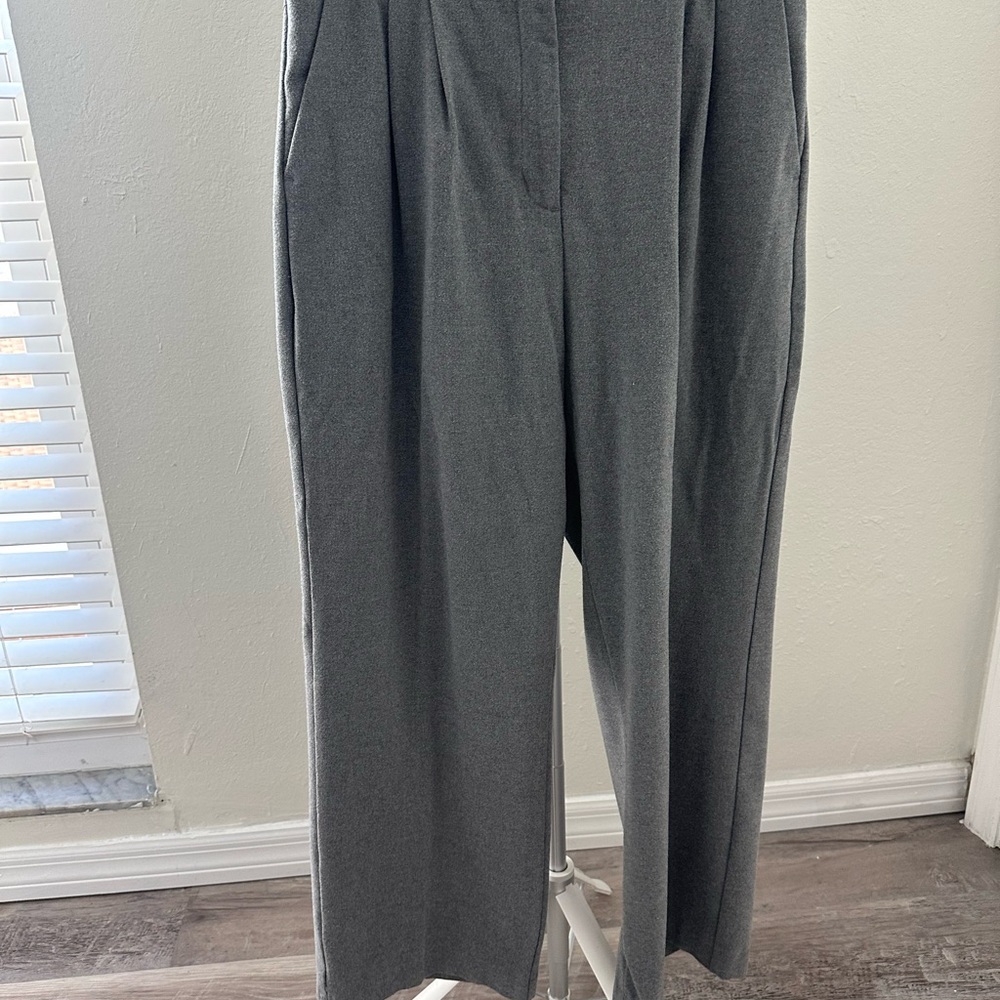 Stylish Gray Wide-Leg Pants
